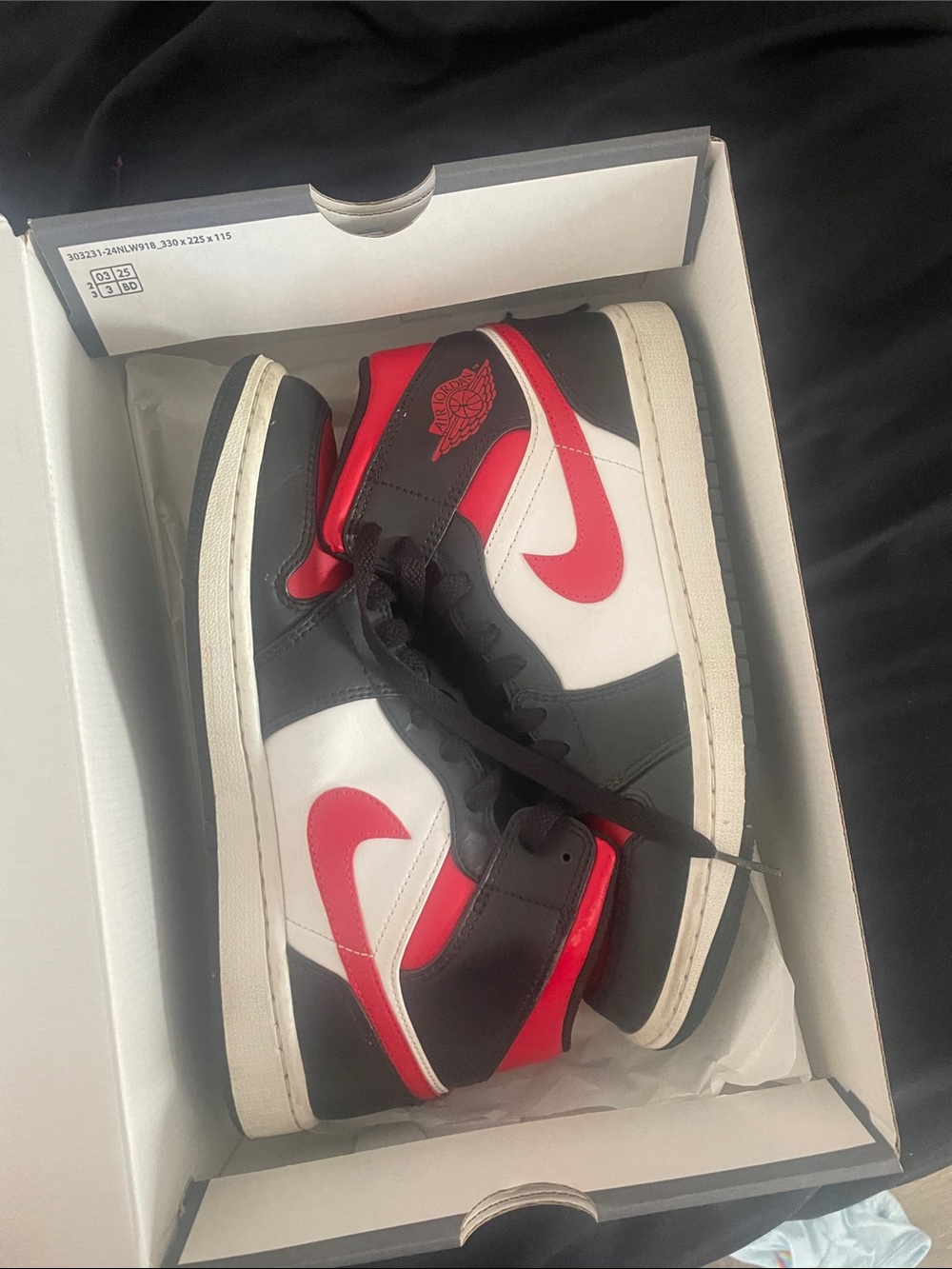 Nike Air Jordan 1 Low - Black, White, Red